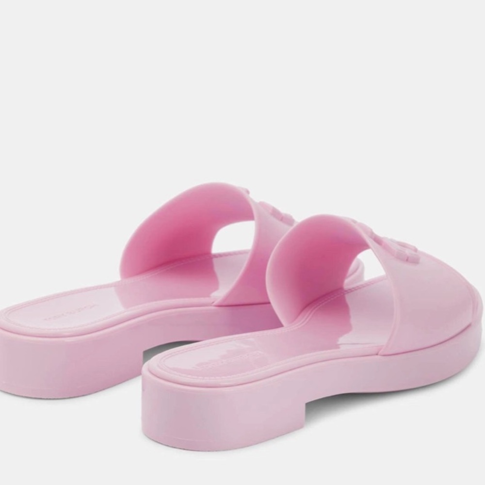 Tory Burch Eleanor Jelly Double T slides size Petunia 8 - Picture 5 of 13